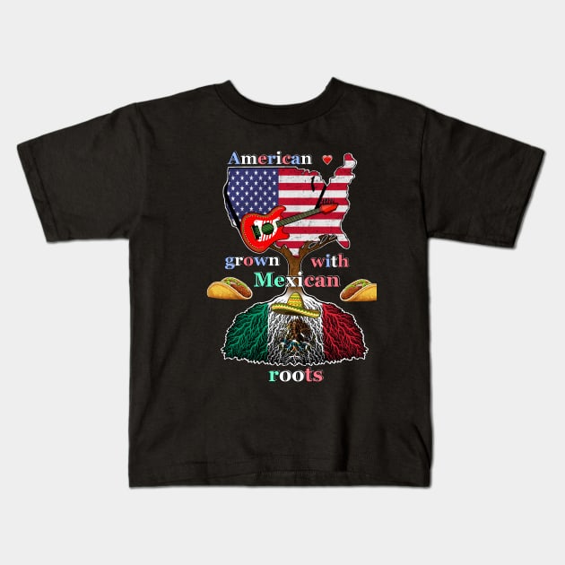 American grown with Mexican roots Kids T-Shirt by Artardishop